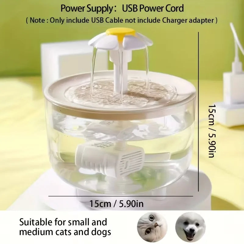 Automatic Pet Water Fountain for Cats and Dogs Large Capacity