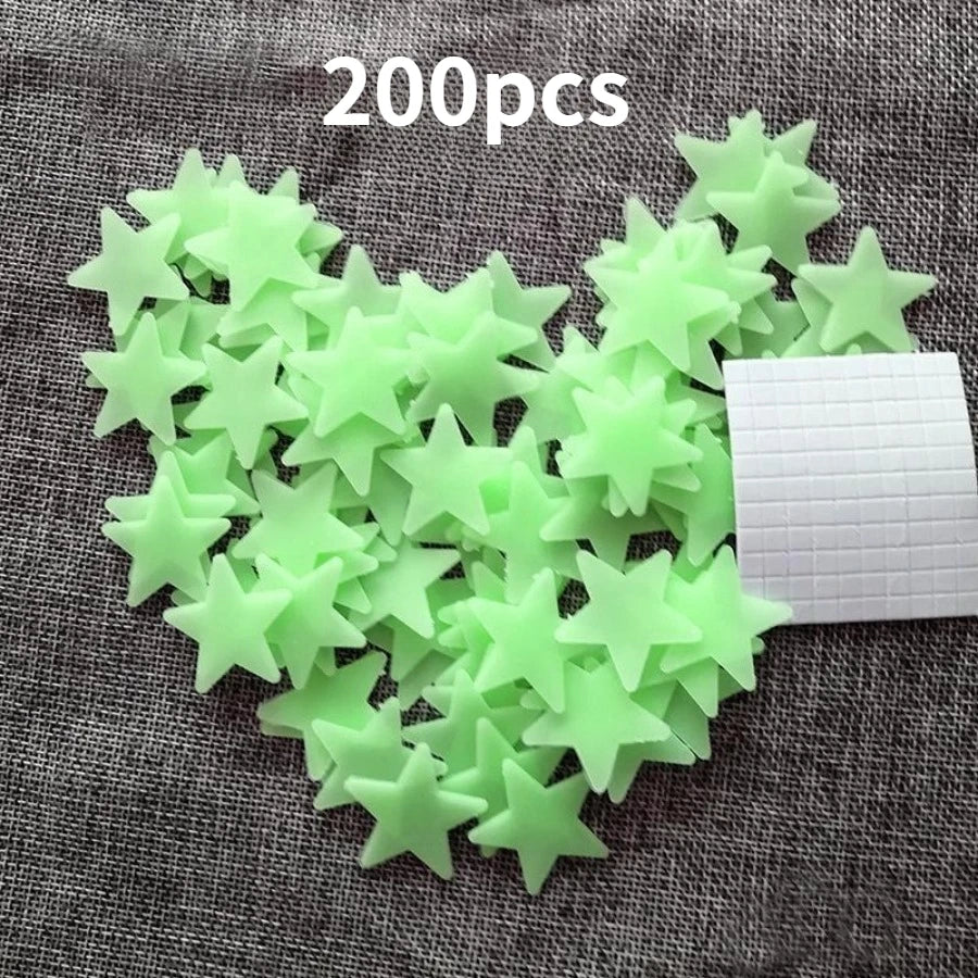 200 Piece Luminous Star Wall Sticker