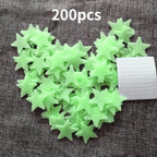 200 Piece Luminous Star Wall Sticker