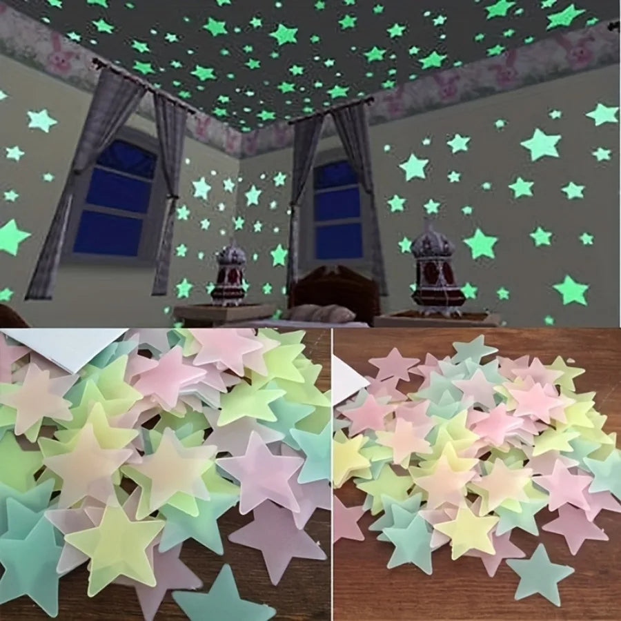 200 Piece Luminous Star Wall Sticker