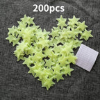 200 Piece Luminous Star Wall Sticker