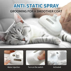 3 In 1 Pet Spray Grooming Comb, Steamy Floating One Click Hair Removal