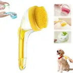 Pet Bath Brush 2 in 1 Pet Bath Brush with Built-in Shampoo Dispenser