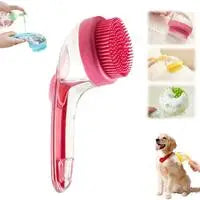 Pet Bath Brush 2 in 1 Pet Bath Brush with Built-in Shampoo Dispenser