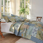 Quilt King Size Set, with 2 Pillow Shams