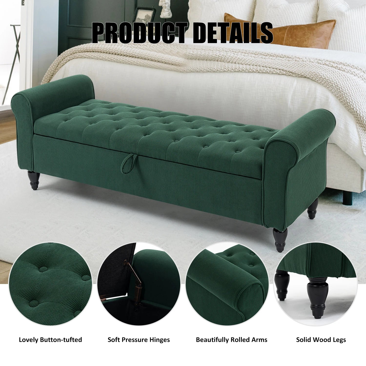 Upholstered Storage Bench