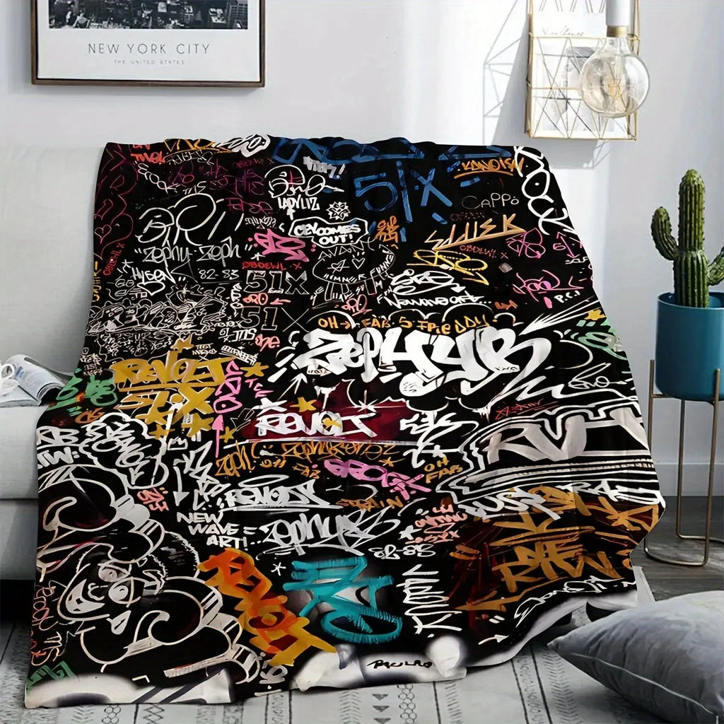 Graffiti Art Flannel Blanket