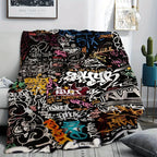 Graffiti Art Flannel Blanket