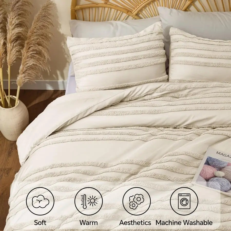 Vintage 3 Piece King Size Comforter Set