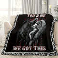 Skull and Angel Fleece Throw Blanket