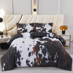 King Size Comforter Set 3 Piece Cow Print