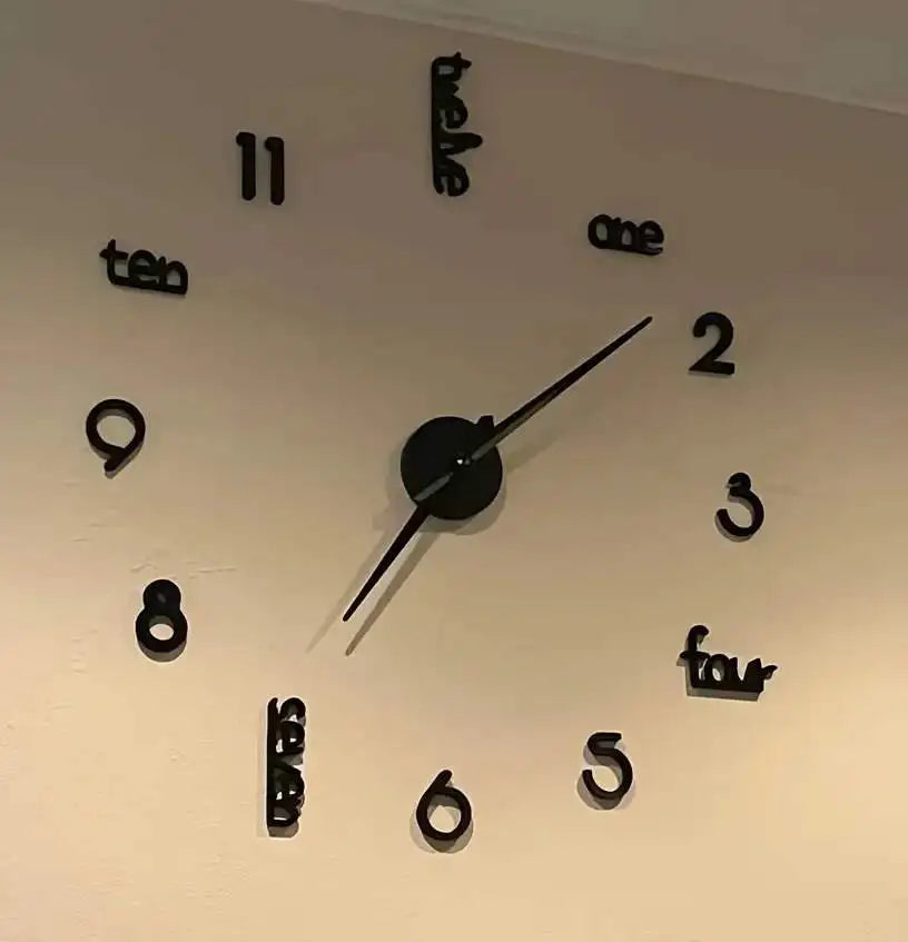 Frameless Large wall clock