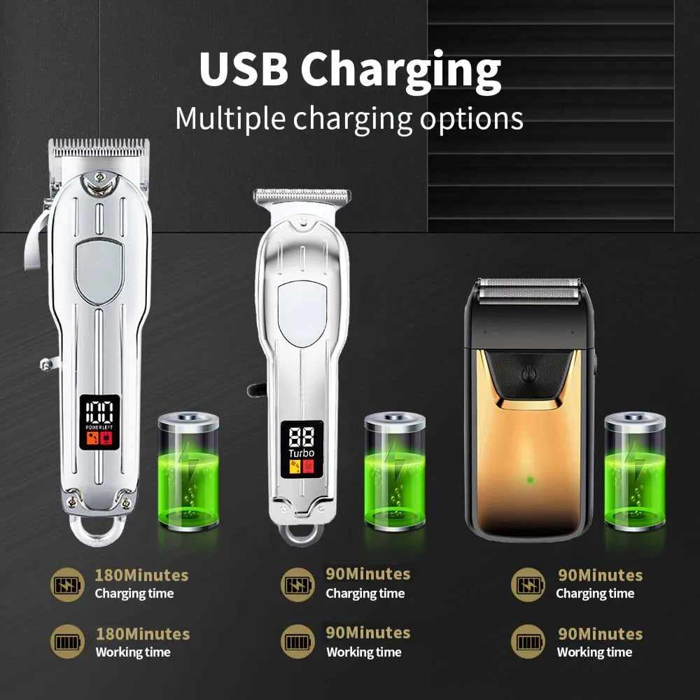 Hair Clippers Set for grooming hair, beards and pets