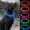 USB Rechargeable LED Glow Collar for Dogs Cats Night Safety
