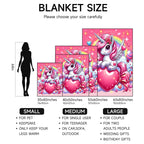 Unicorn flannel blanket