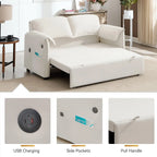 3 in 1 Convertible Sleeper Sofa Bed with Adjustable Backrest