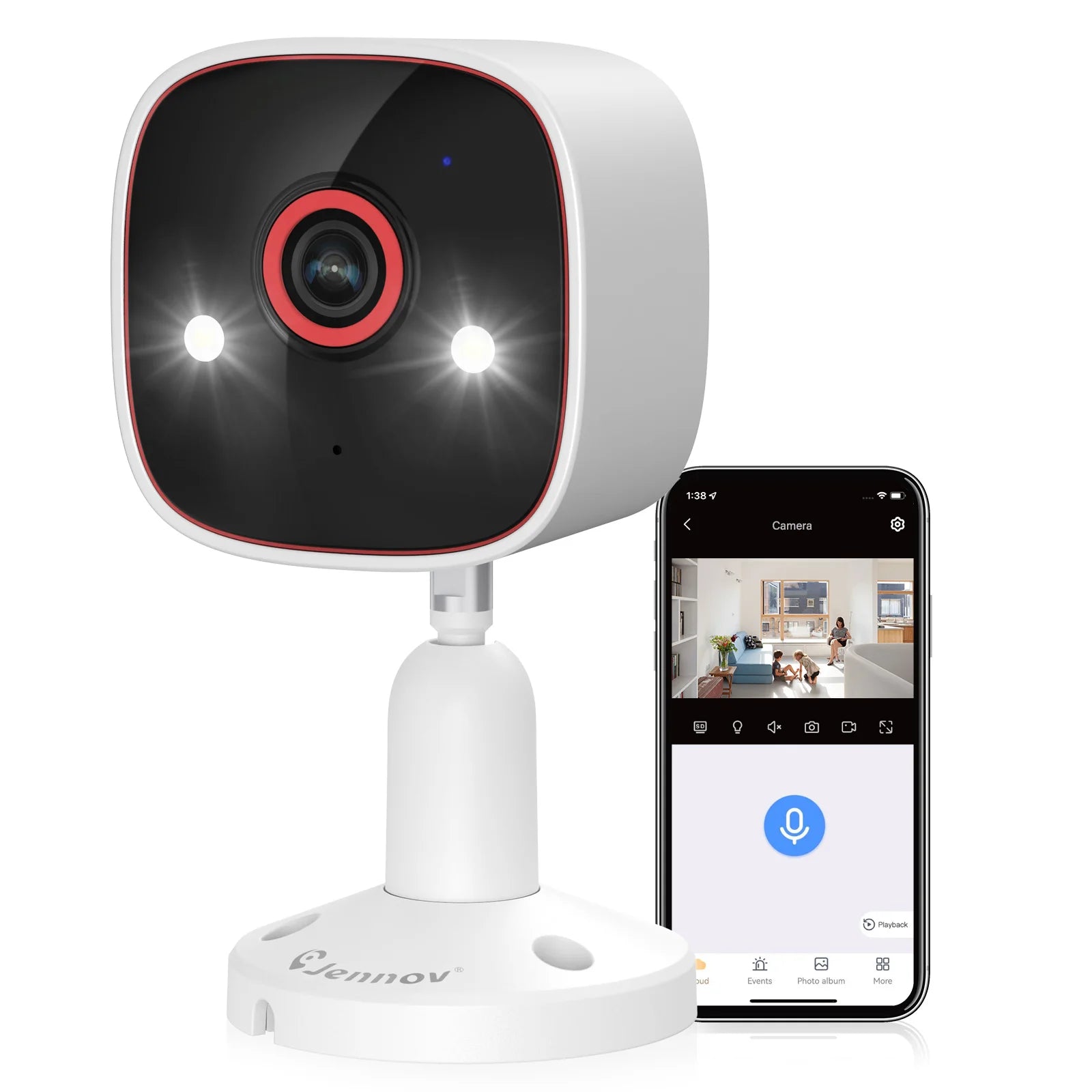 Indoor/Outdoor Security Cameras 2K HD Wireless Wi-Fi