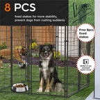 Pet Playpen with Roof, for Outdoor Pet Kennel
