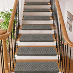 Carpet Stair Treads Set -Non-Slip, Skid Resistant, Washable, Reusable