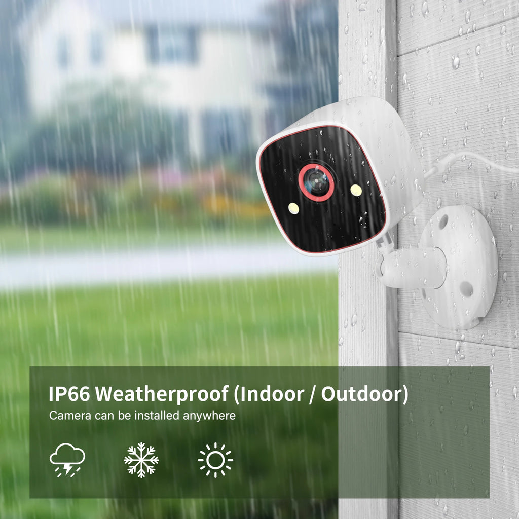 Indoor/Outdoor Security Cameras 2K HD Wireless Wi-Fi