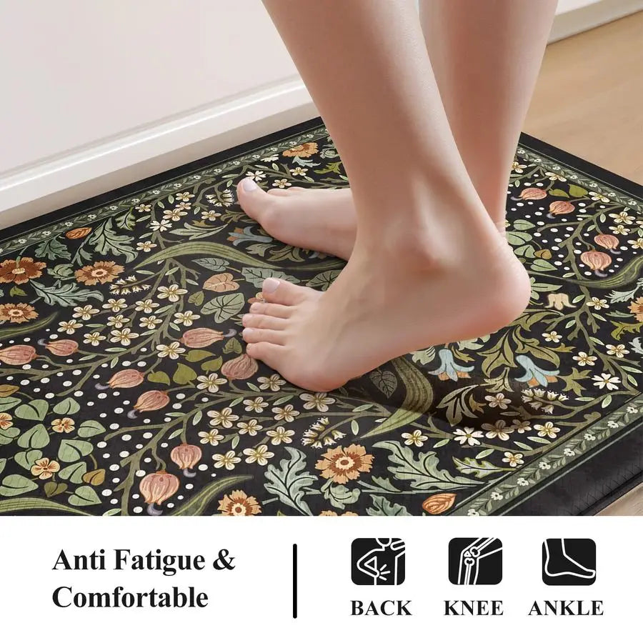 2 pc Anti Fatigue Mat Non Slip Waterproof Kitchen Rug
