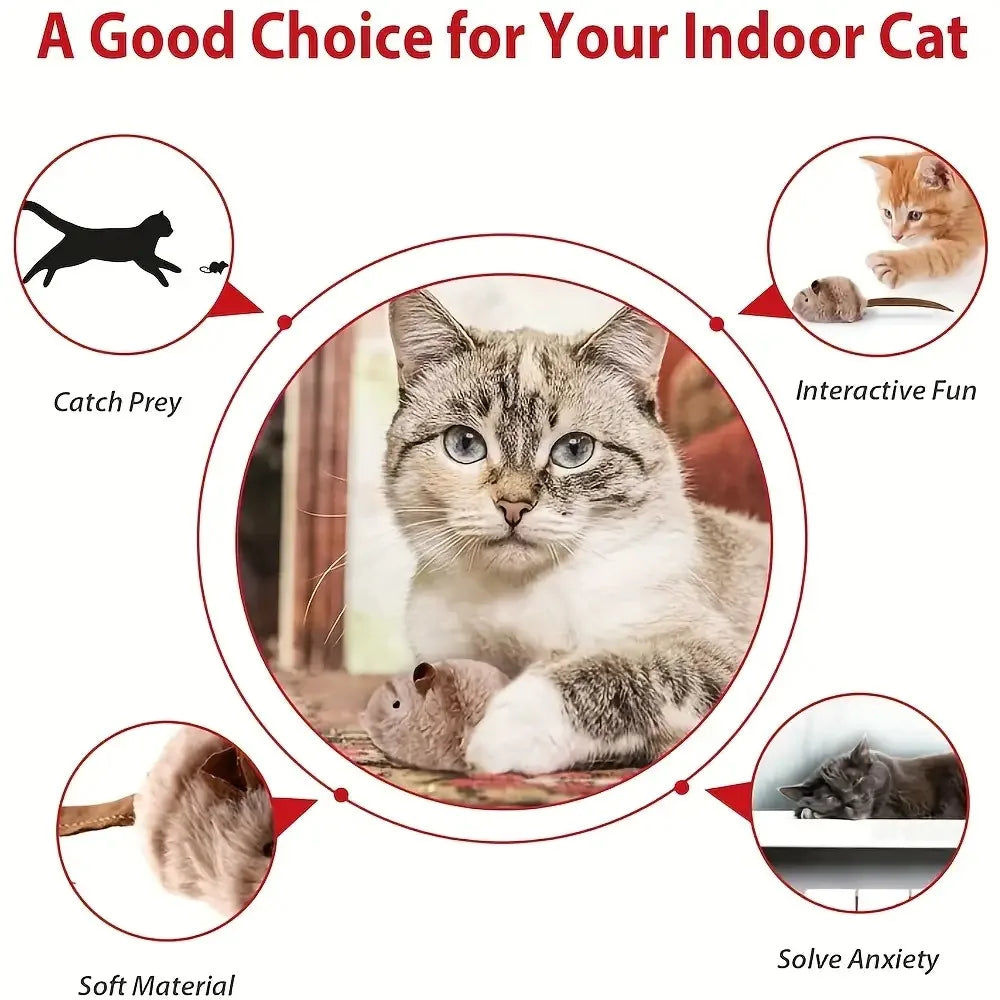 Touch-Activated Flapping Bird Cat Toy