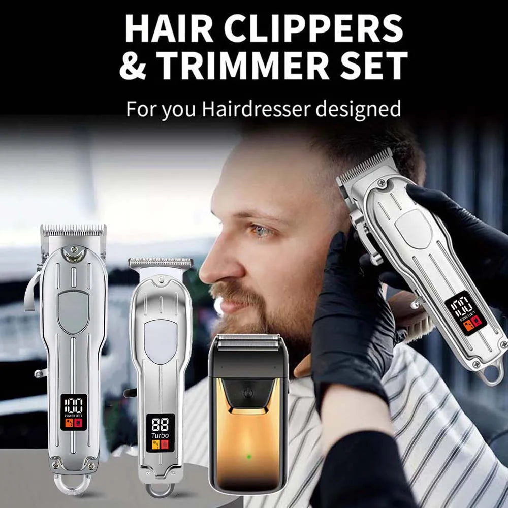 Hair Clippers Set for grooming hair, beards and pets