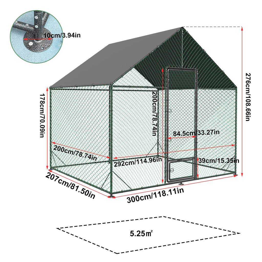 Large Outdoor Metal Chicken Coop