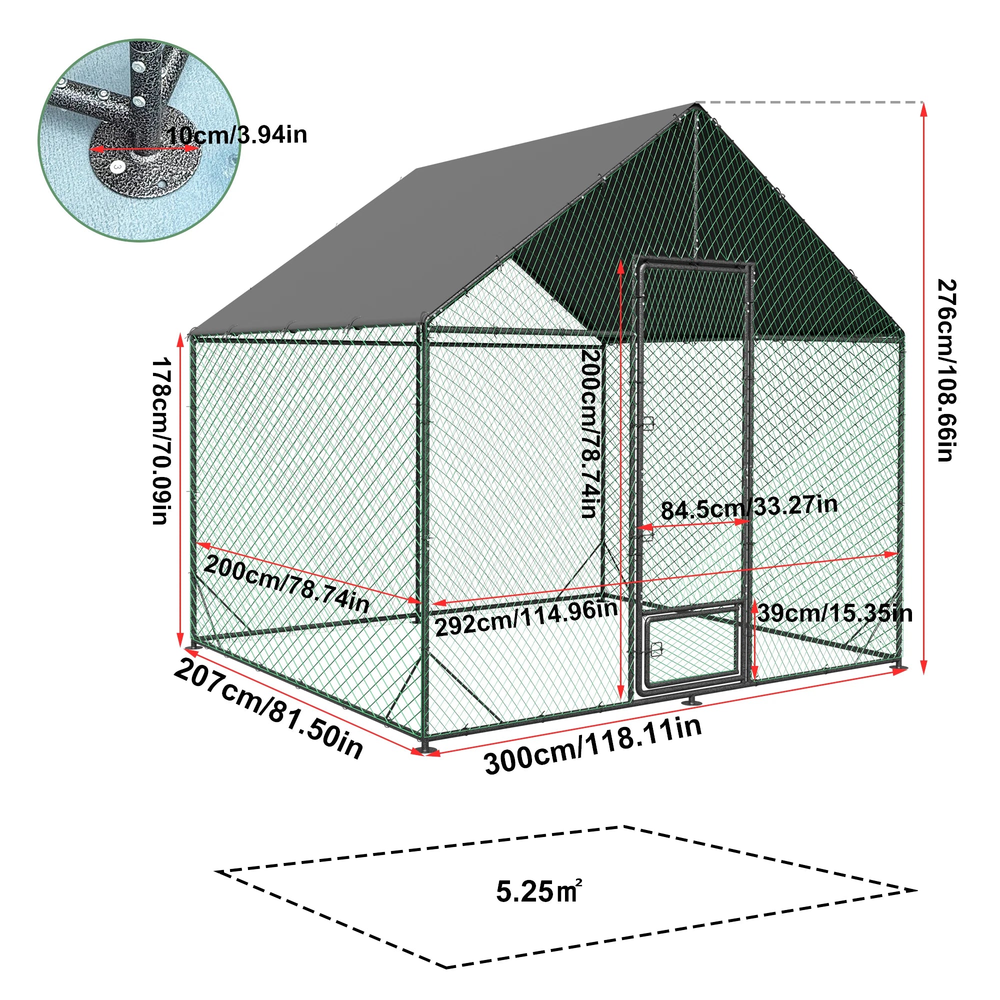 Large Outdoor Metal Chicken Coop