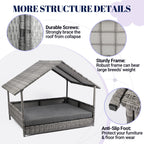 Wicker Dog House with pad