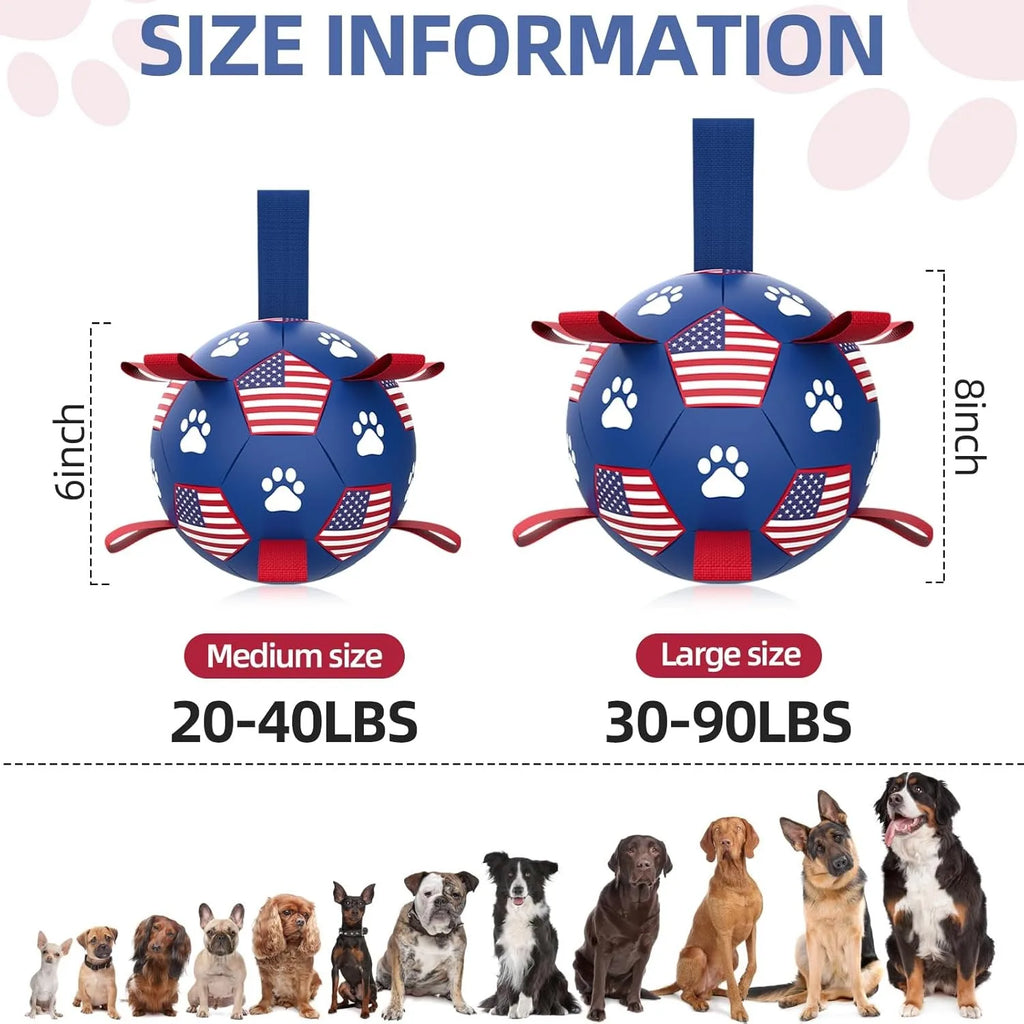 Dog Soccer Ball with Straps