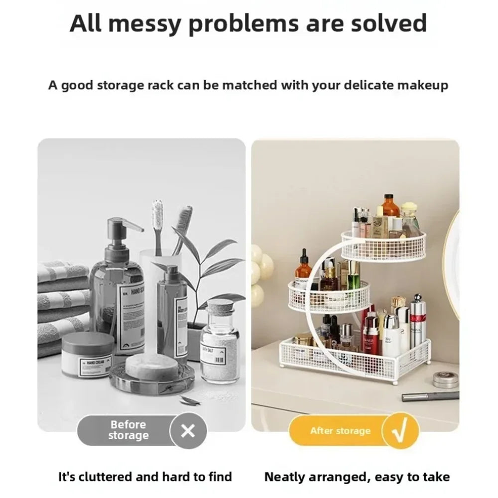 Storage Rack and Cosmetic Organizer