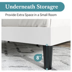 Velvet Upholstered Bed Frame with backboard
