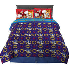 Sonic The Hedgehog, Comforter and Sheet Set, 5 Piece Full Size