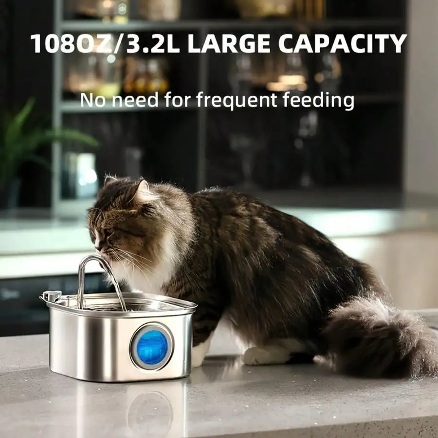 Stainless Steel Cat/Dog Water Fountain