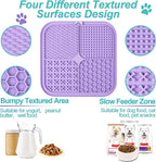 2-Pack Pet Lick Mat with Suction Cups