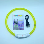 USB Rechargeable LED Glow Collar for Dogs Cats Night Safety