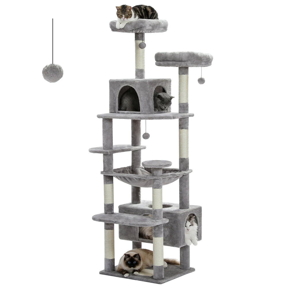 Large Cat Tree Tower With Scratching Posts.