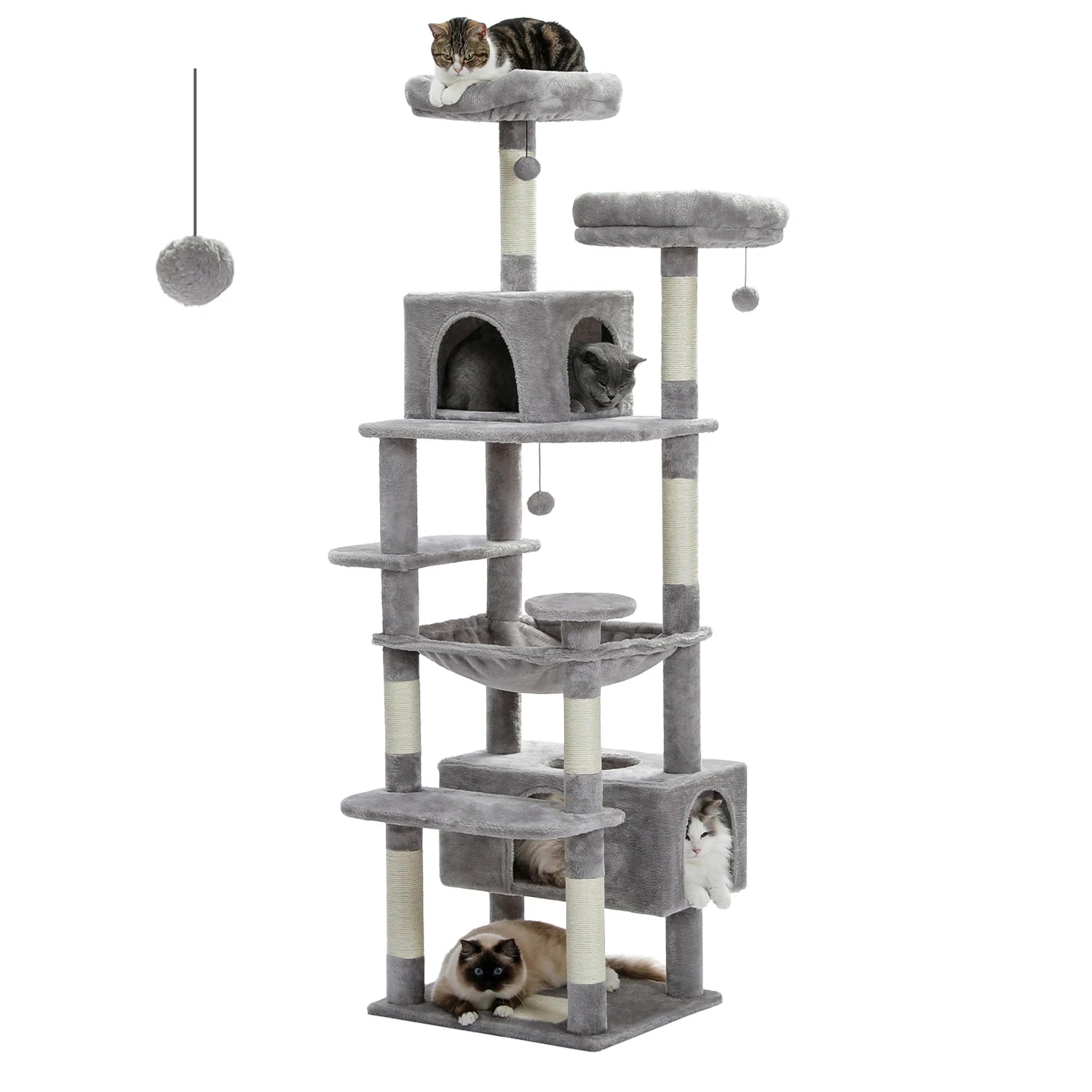 Large Cat Tree Tower With Scratching Posts.
