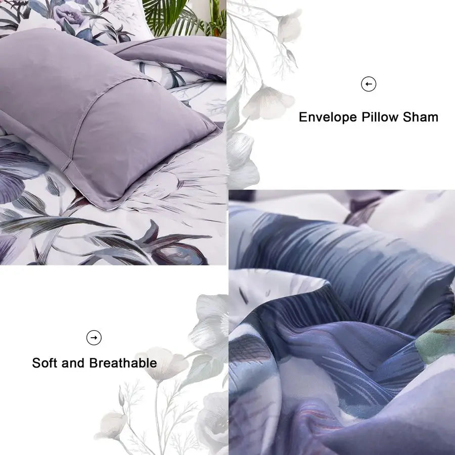 Floral Comforter Set Full Size 7 Piece