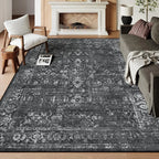 Boho Black Dining Room Rug
