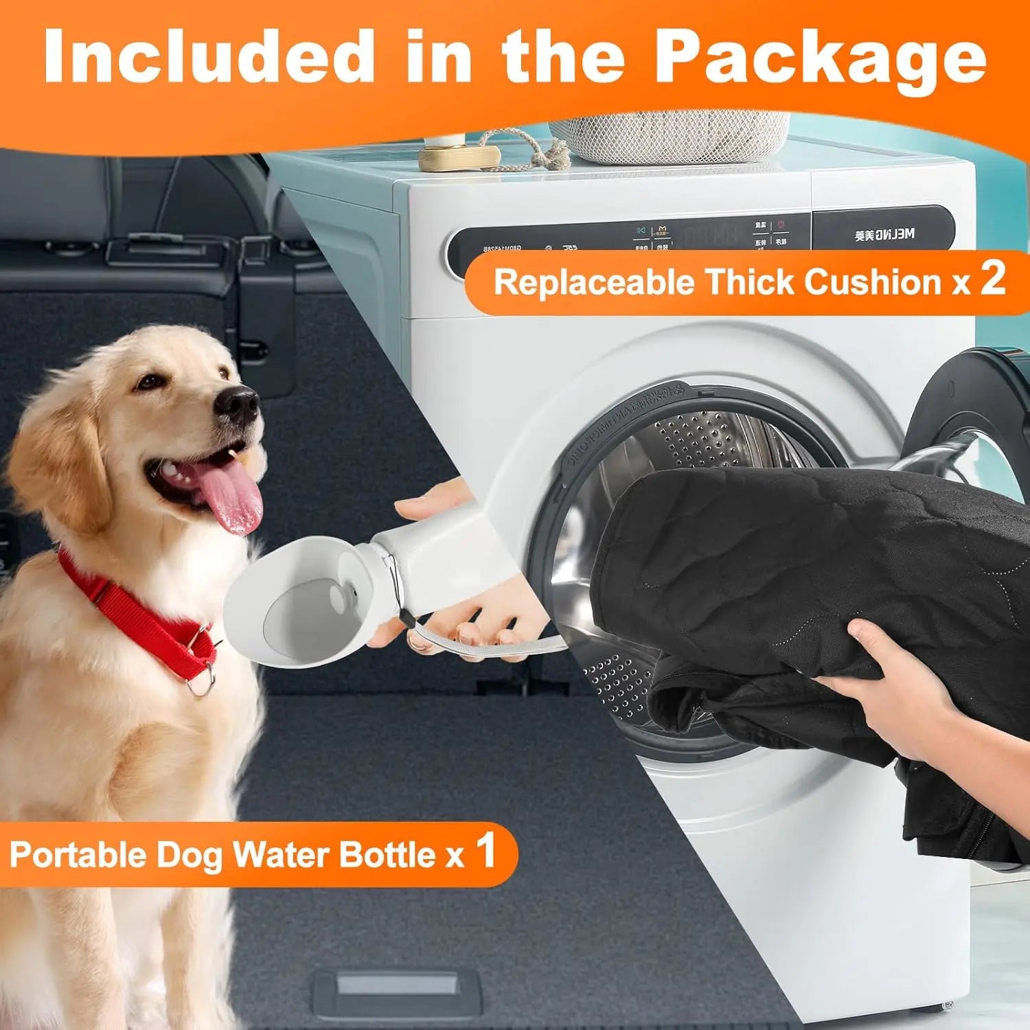 Pet Travel Accessories, Foldable Dog Car Seat, Pet Seat Safety, Car Rear Seat Protector
