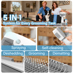 PAWIMOOD 3 in 1 Pet Steam Brush for Dogs Cats