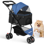 Pet Stroller For Small Puppy Dogs & Cats Travel