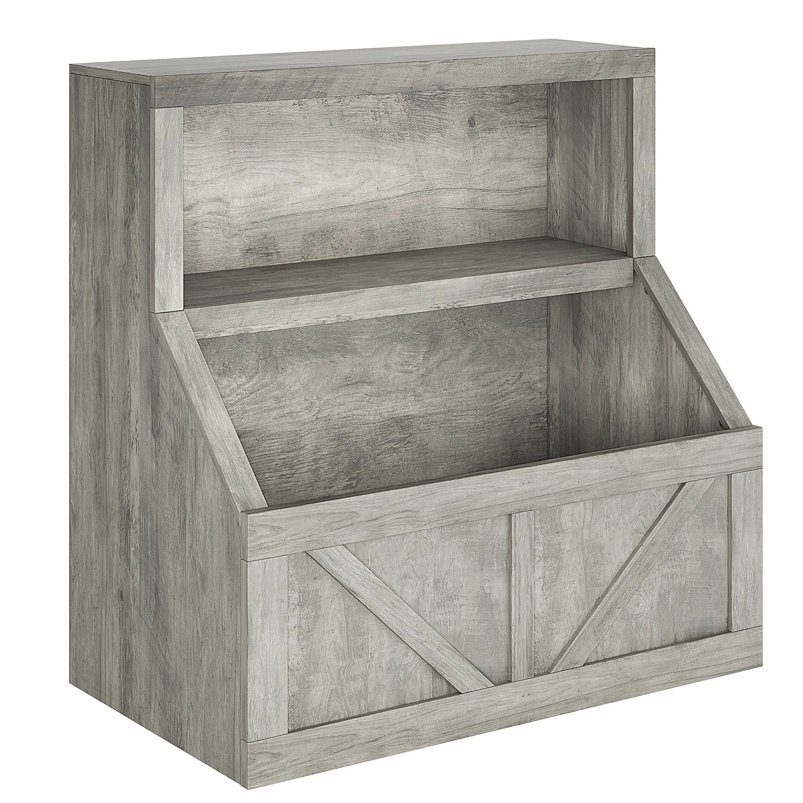 Bookshelf and Wooden Toy Storage Organizer
