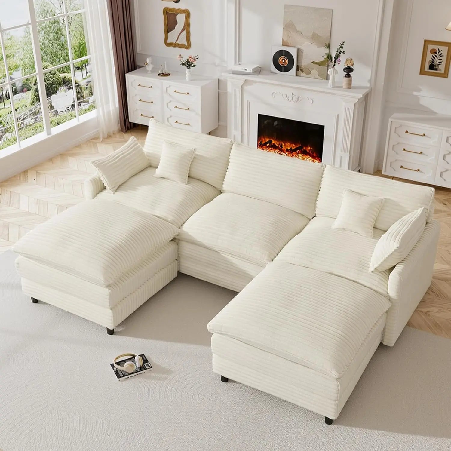 Sectional U Shaped Couches for Living Room
