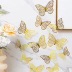 48pcs 3D Butterfly Wall Decor 4 Styles 3 Sizes