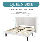 Velvet Upholstered Bed Frame with backboard