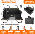 Pet Travel Accessories, Foldable Dog Car Seat, Pet Seat Safety, Car Rear Seat Protector