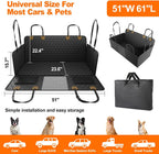 Pet Travel Accessories, Foldable Dog Car Seat, Pet Seat Safety, Car Rear Seat Protector